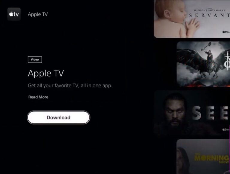 Download Apple TV on PS5