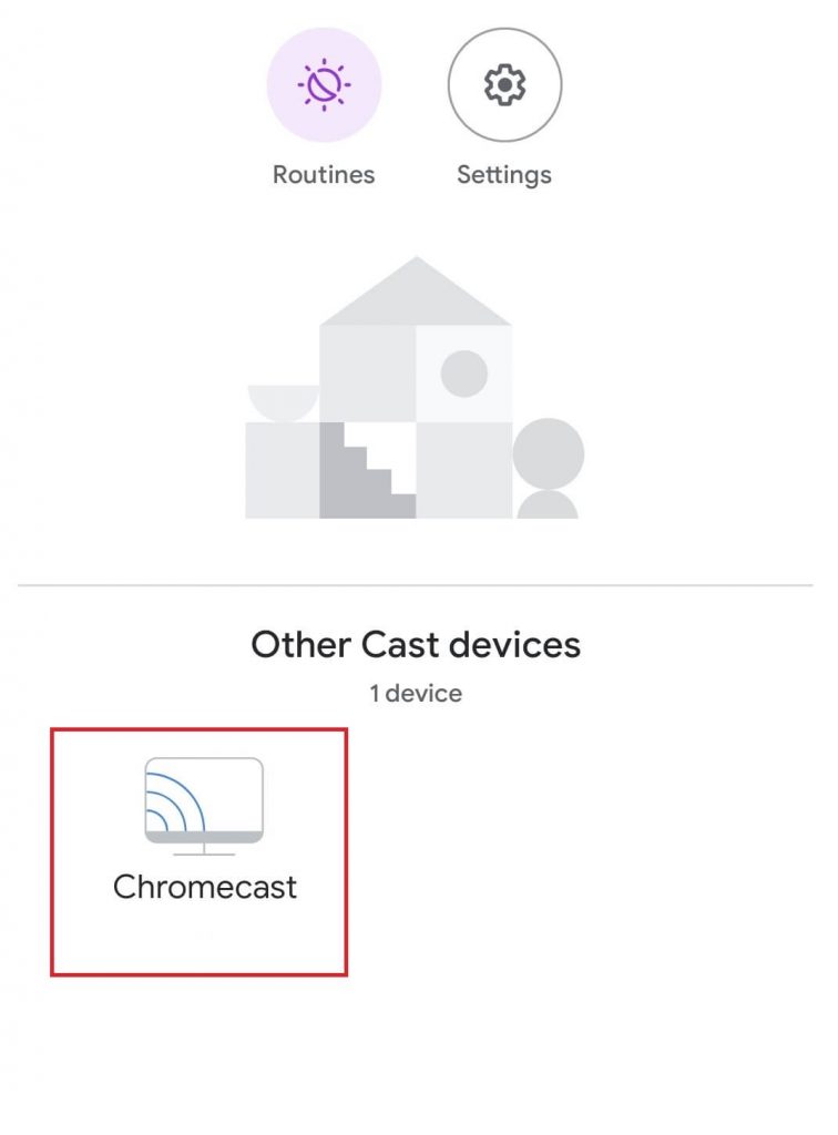 Select your Chromecast device