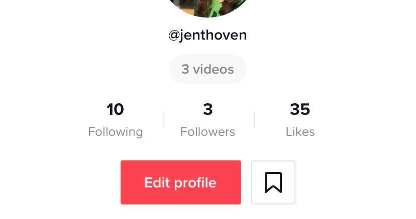 Select Edit profile to add link on TiKTok bio 