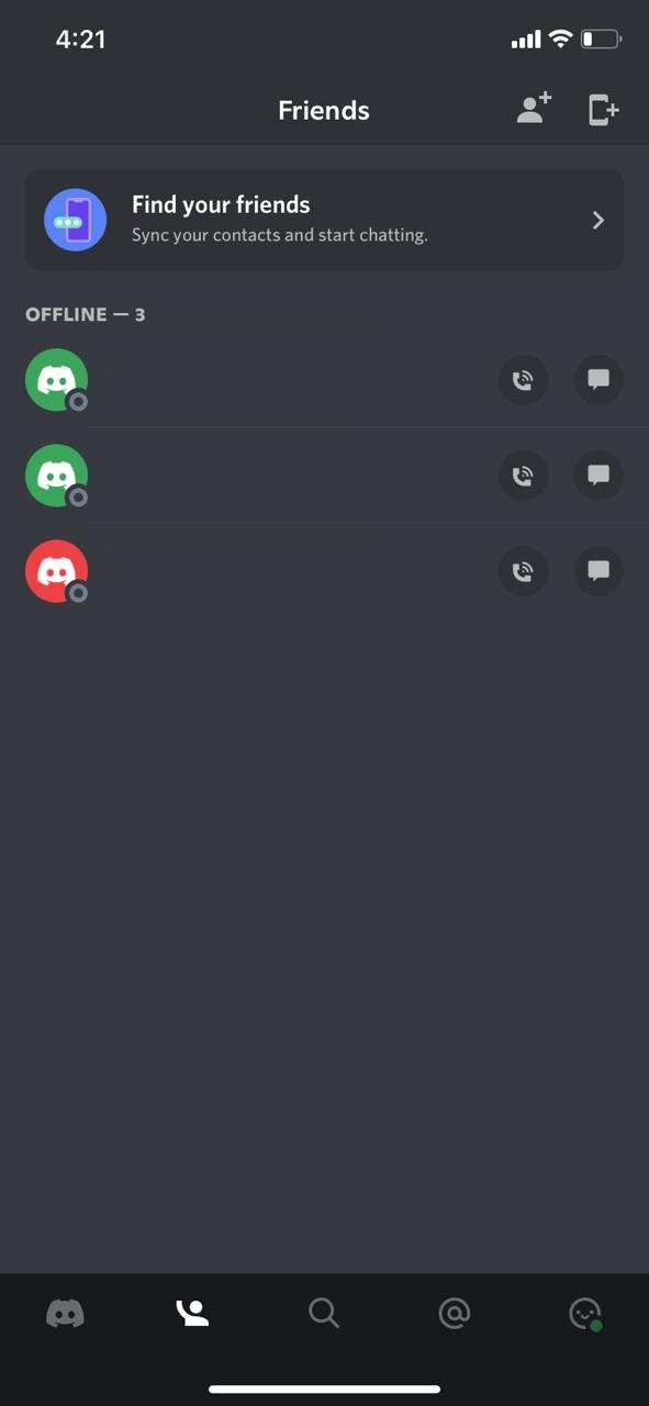 Click Find your friends on Discord
