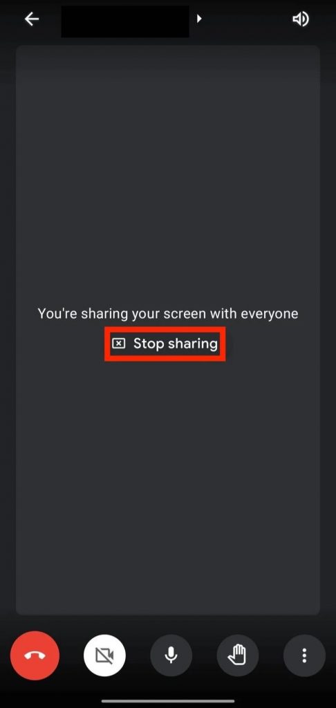Stop sharing