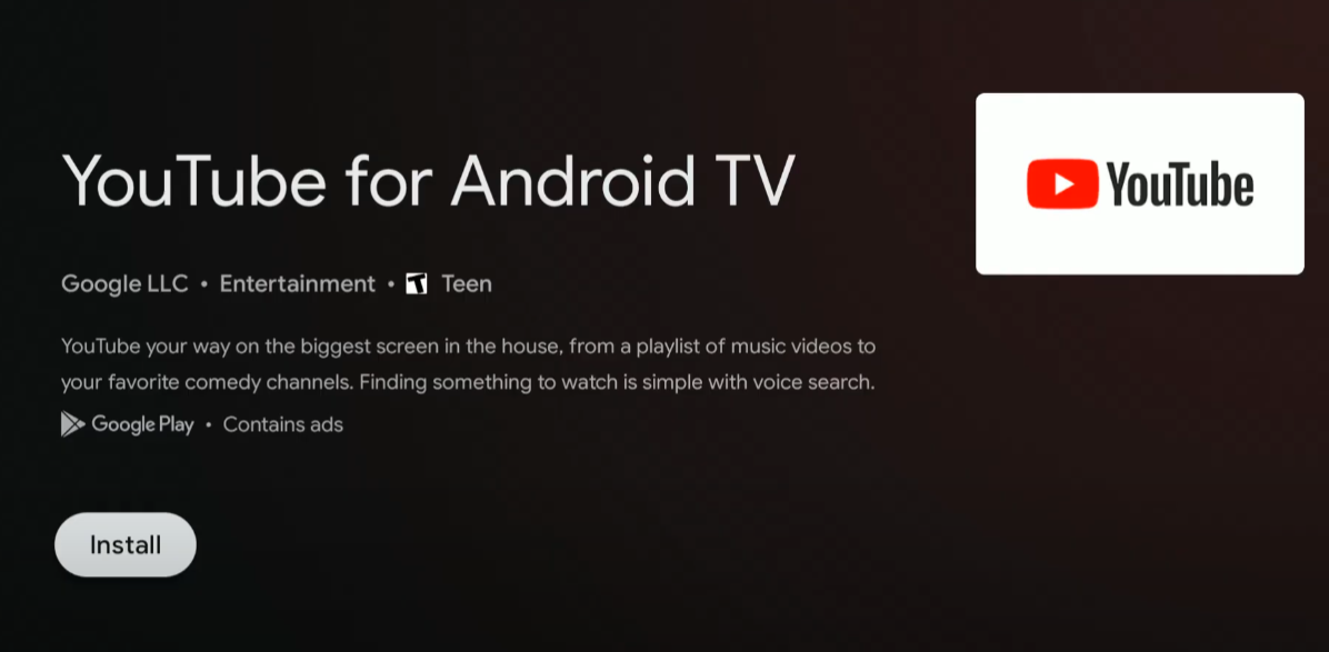 YouTube on Google TV