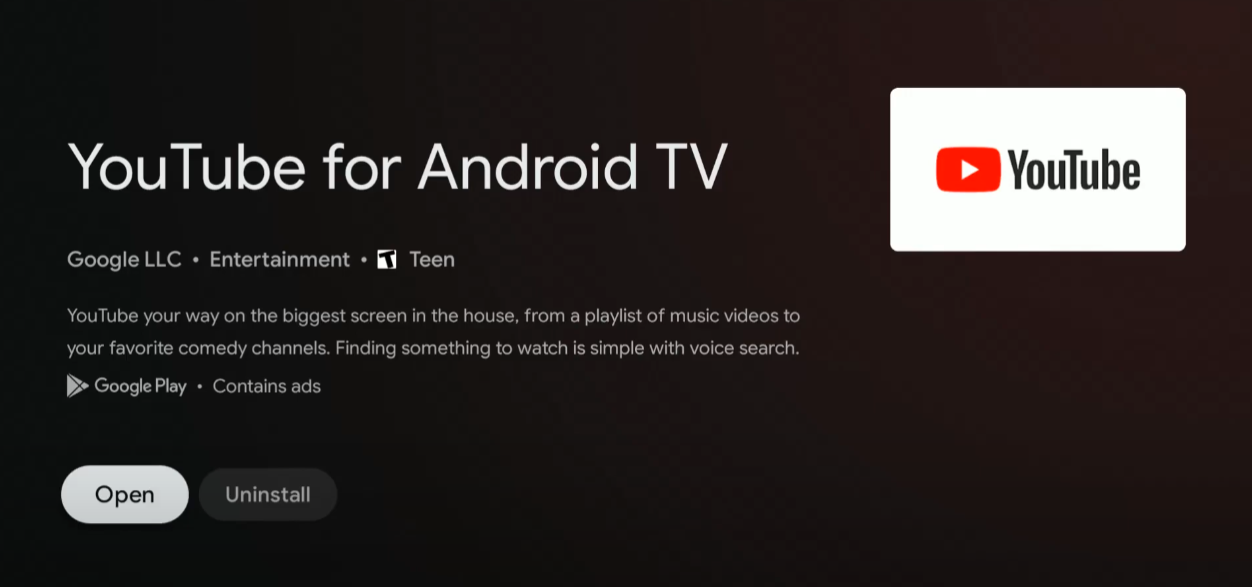 YouTube on Google TV