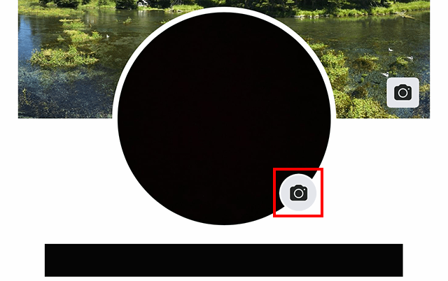 Select Camera icon to change profile picture