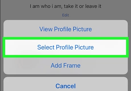 Opt for Select Profile Picture