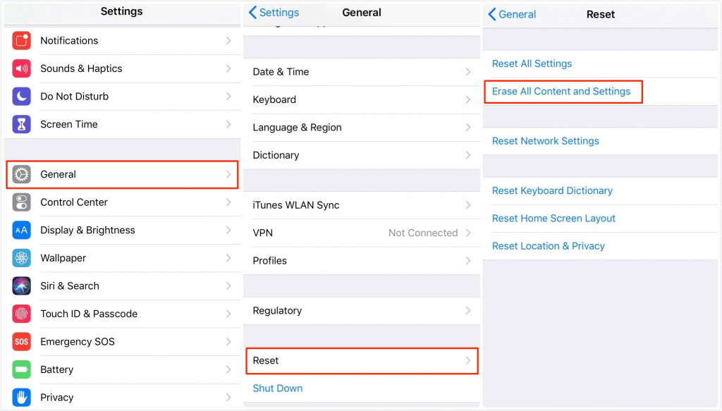 Reset iPhone to Fix Flashlight Issue