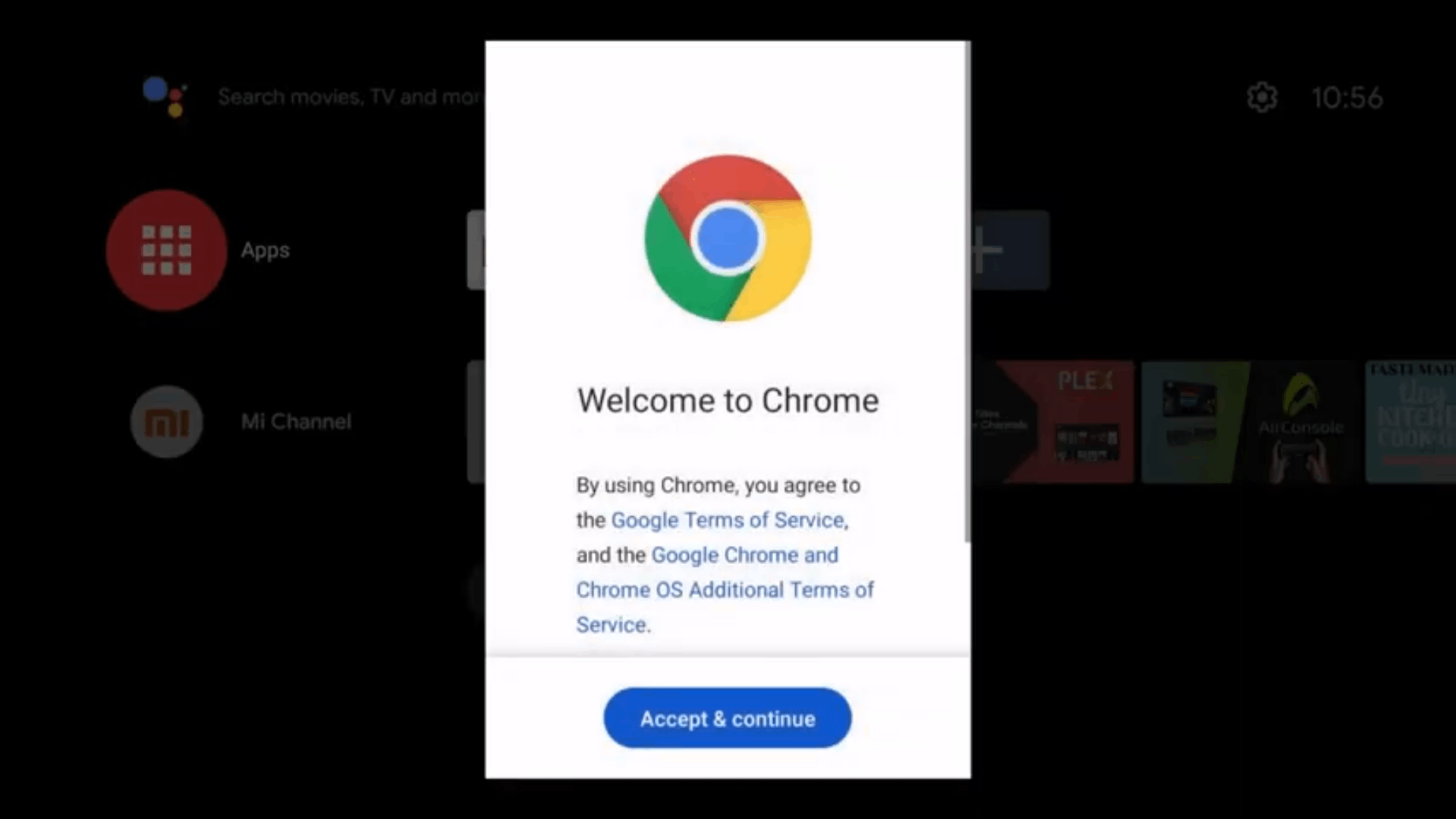 Chrome on Mi Box
