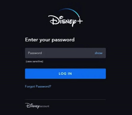 Forgot Disney+ password