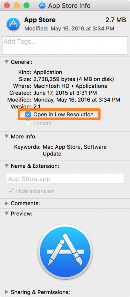 Change Resolution on Mac