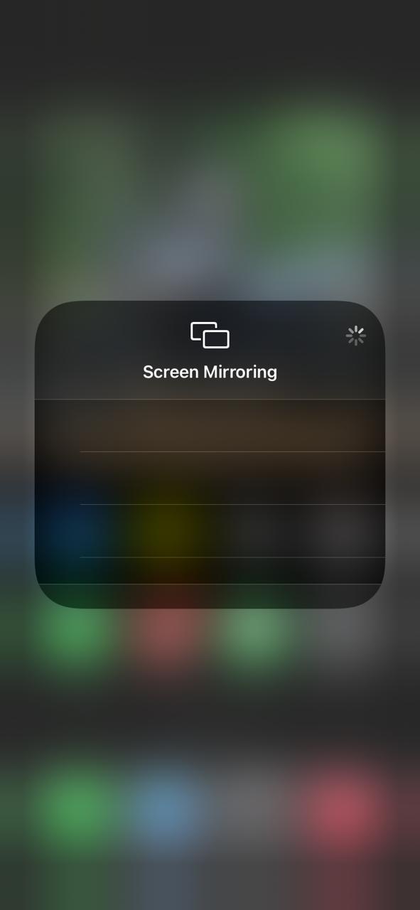 Screen Mirroring option