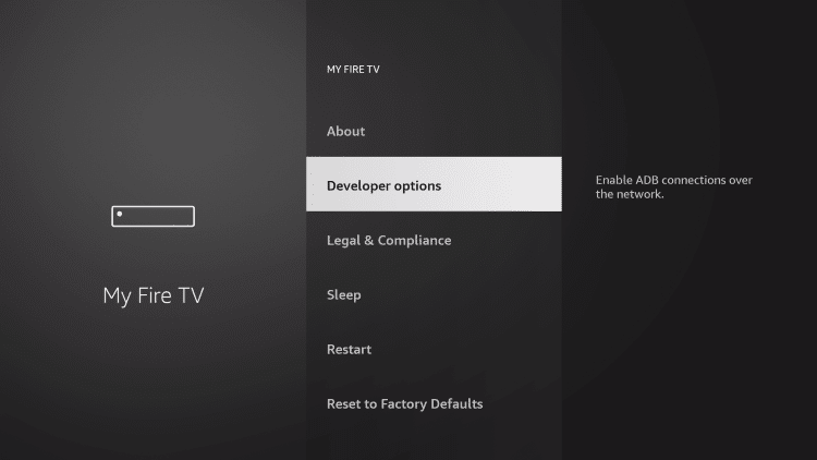 Firestick Developer Options