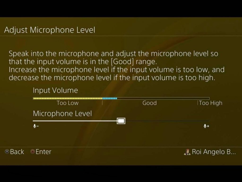 Adjust microphone level