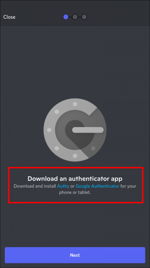 Download authenticator app