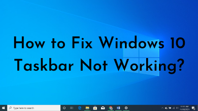 Windows 10 Taskbar not working