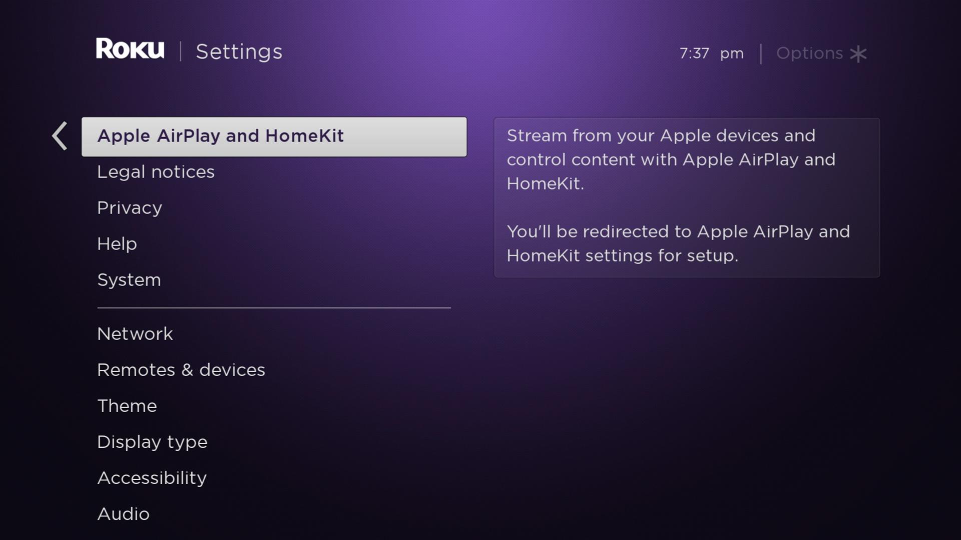 AirPlay on Roku