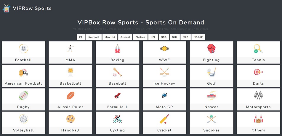 VIPRow Sports Streaming Site