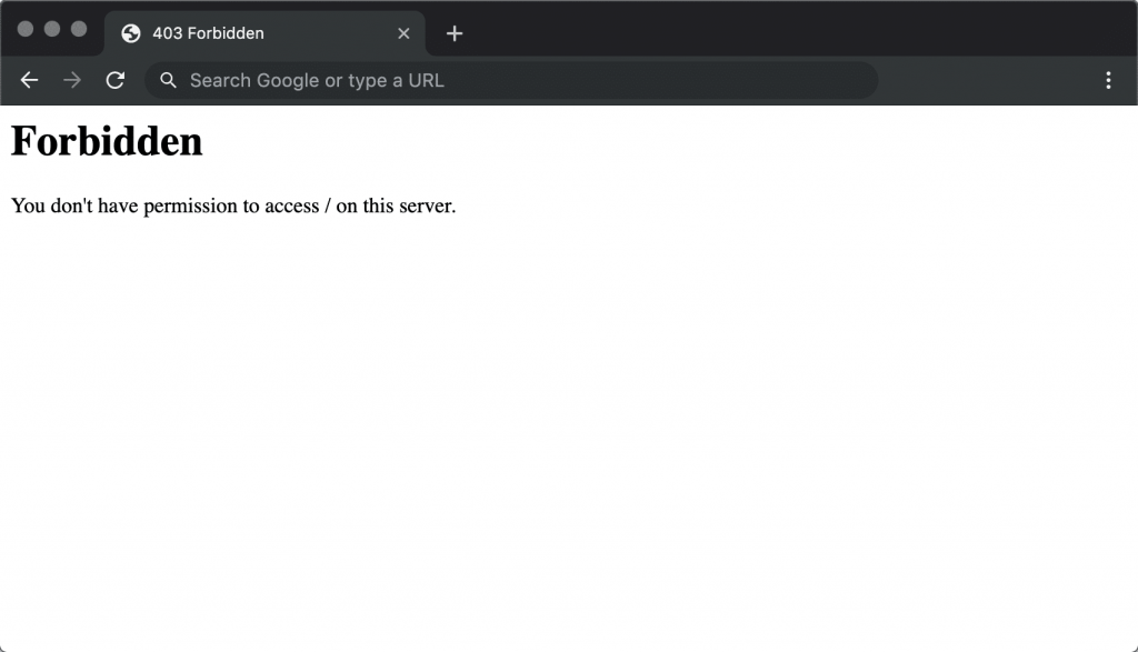 403 Forbidden Error