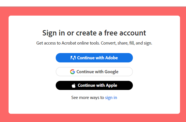 Sign in to Adobe Reader on Chromebook