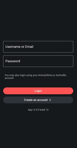 Create an account on AnimeUltima