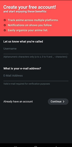 Create an account