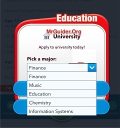 Select Education Major in BitLife 