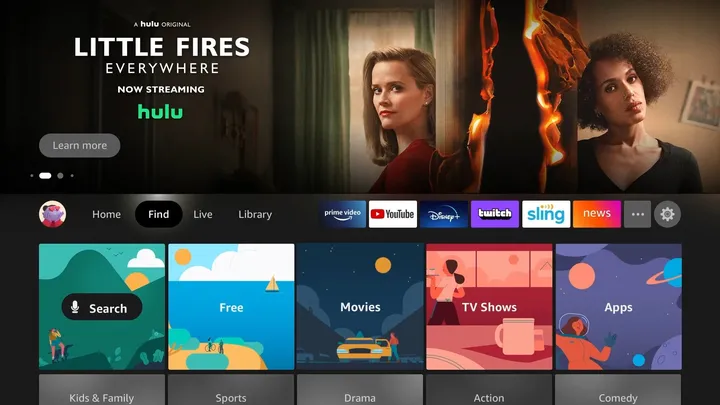 Fire TV home screen