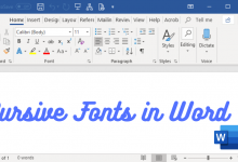Cursive Fonts in Word