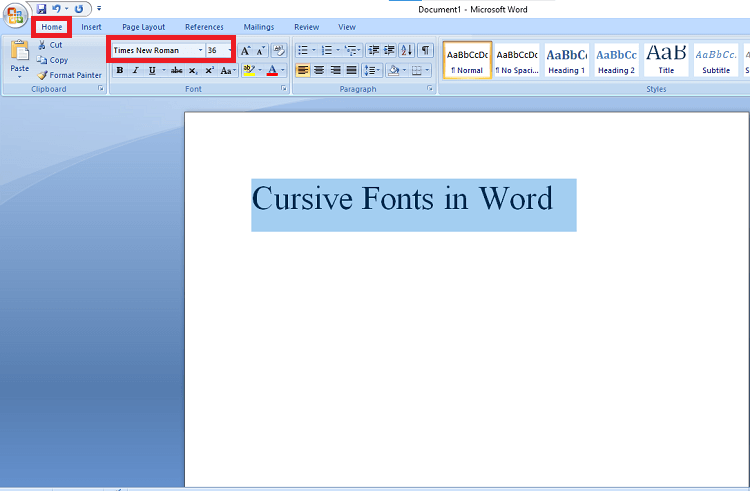 Type any Text in Word