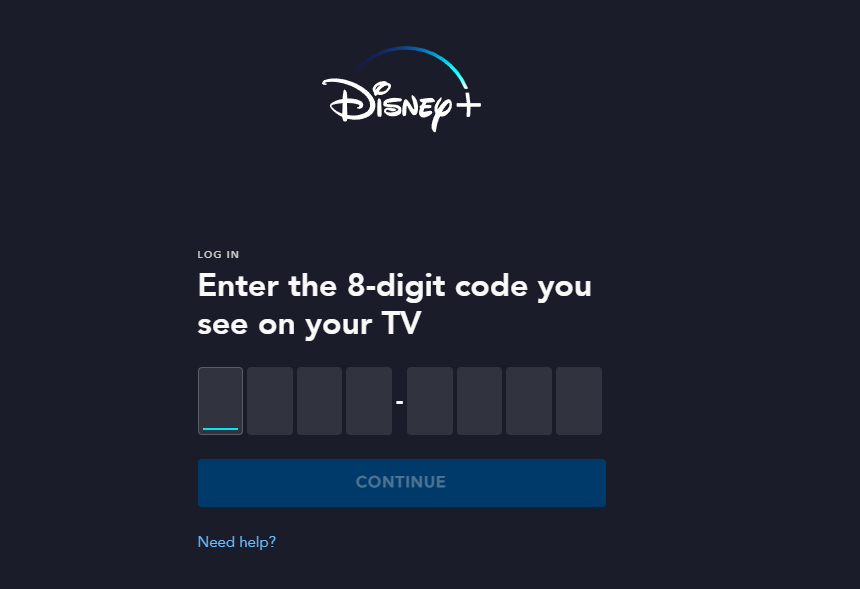 Disney+ activation code