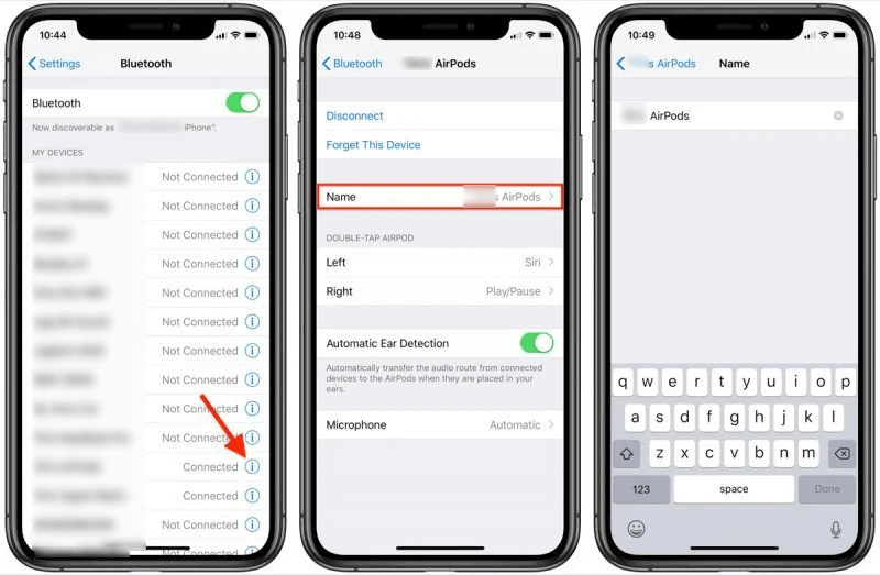 Rename Airpods Using iPhone/iPad