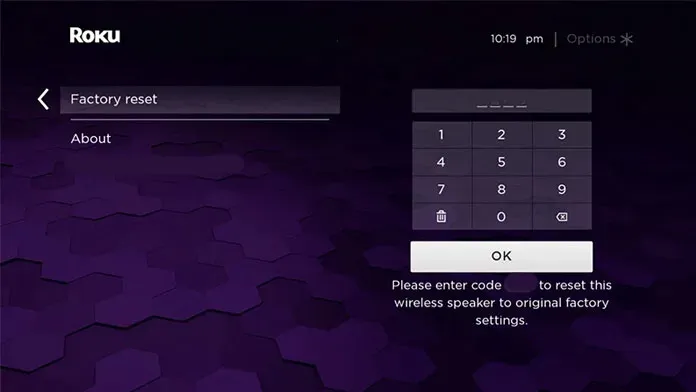 reset LG Roku TV