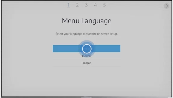 Select a language for your TV