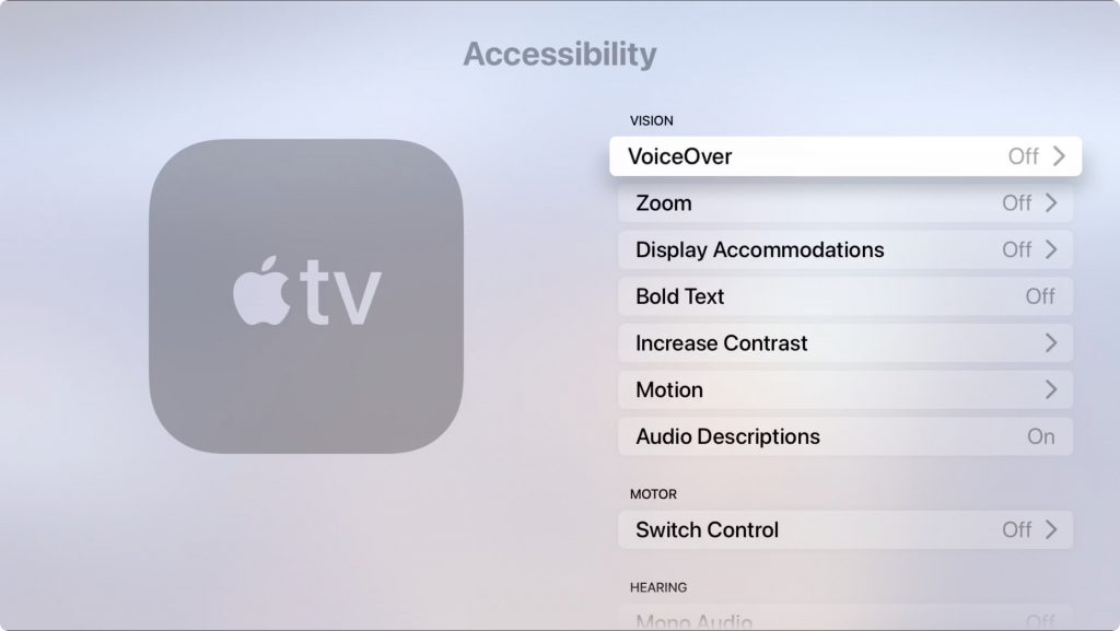 How to Turn Off Voiceover on Apple TV