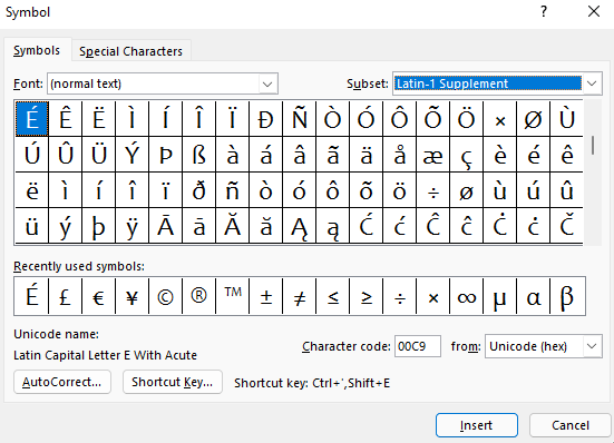 How to Type e with Accent