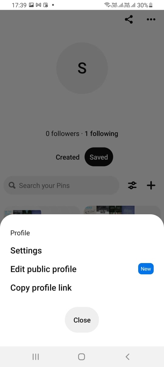 Click the Settings option