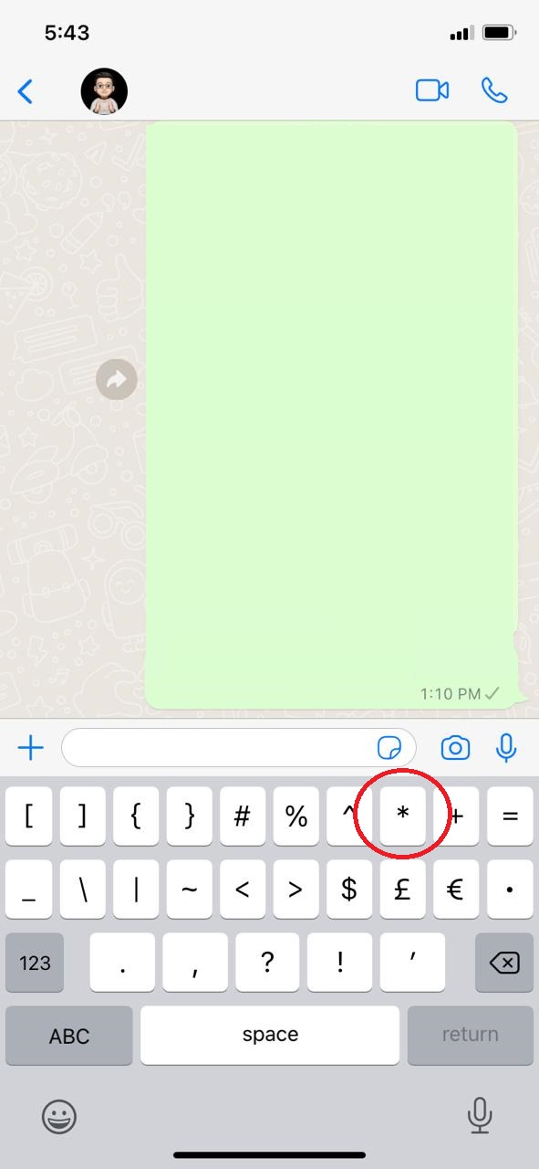 Star symbol on smartphone