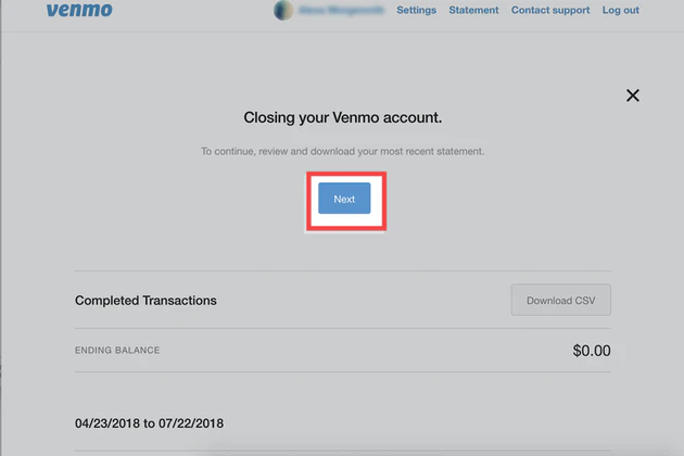 how to delete Venmo account