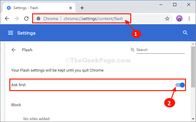 Enable Flash in Google Chrome