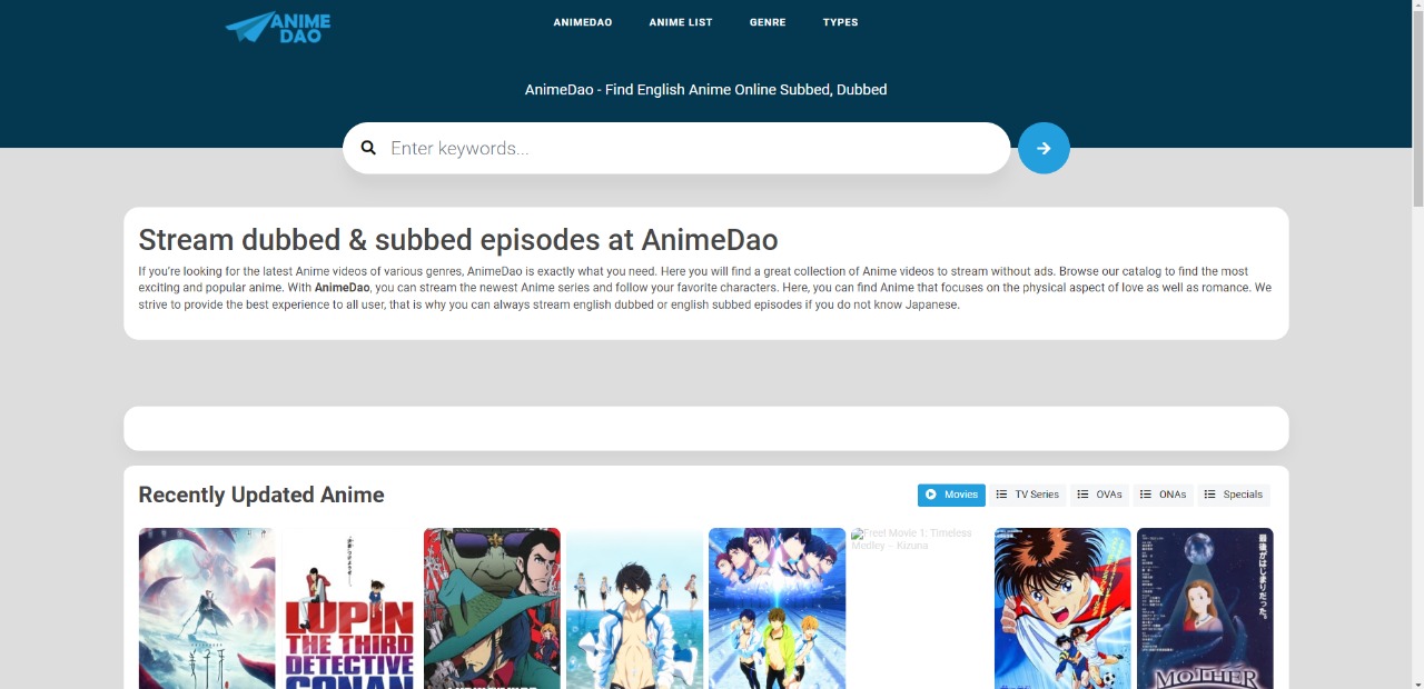 Search on AnimeDao