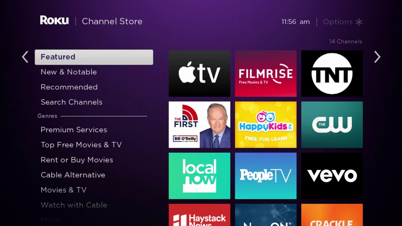 Roku Featured section