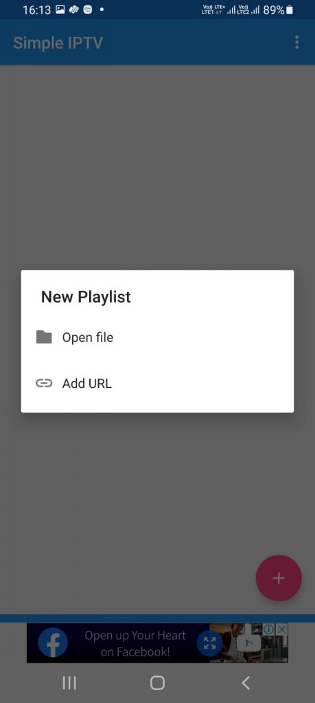 Ajouter une URL IPTV à diffuser sur Chromecast