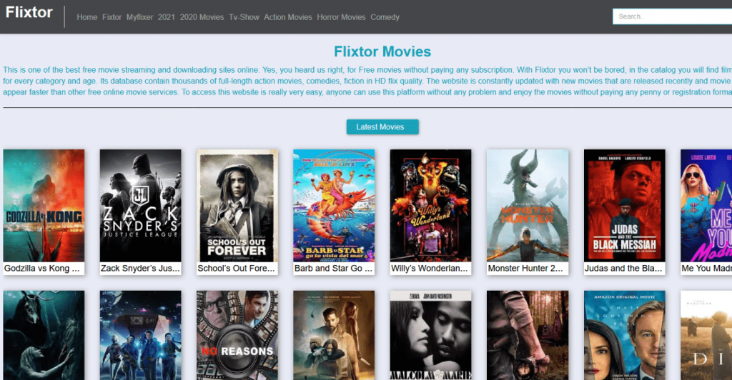 Flixtor home page