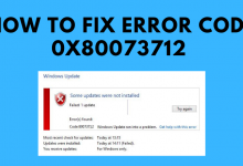 Error Code 0x80073712