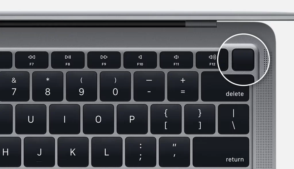 Power button on Mac