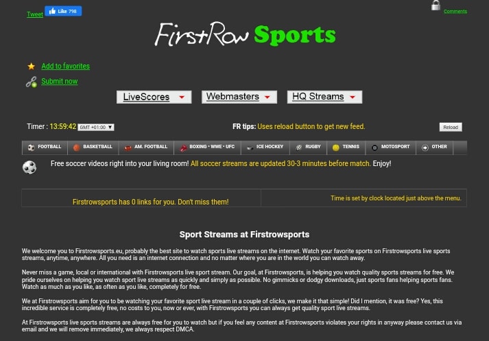 FirstRowSports - Streaming Platform to Watch Sports Live - TechOwns