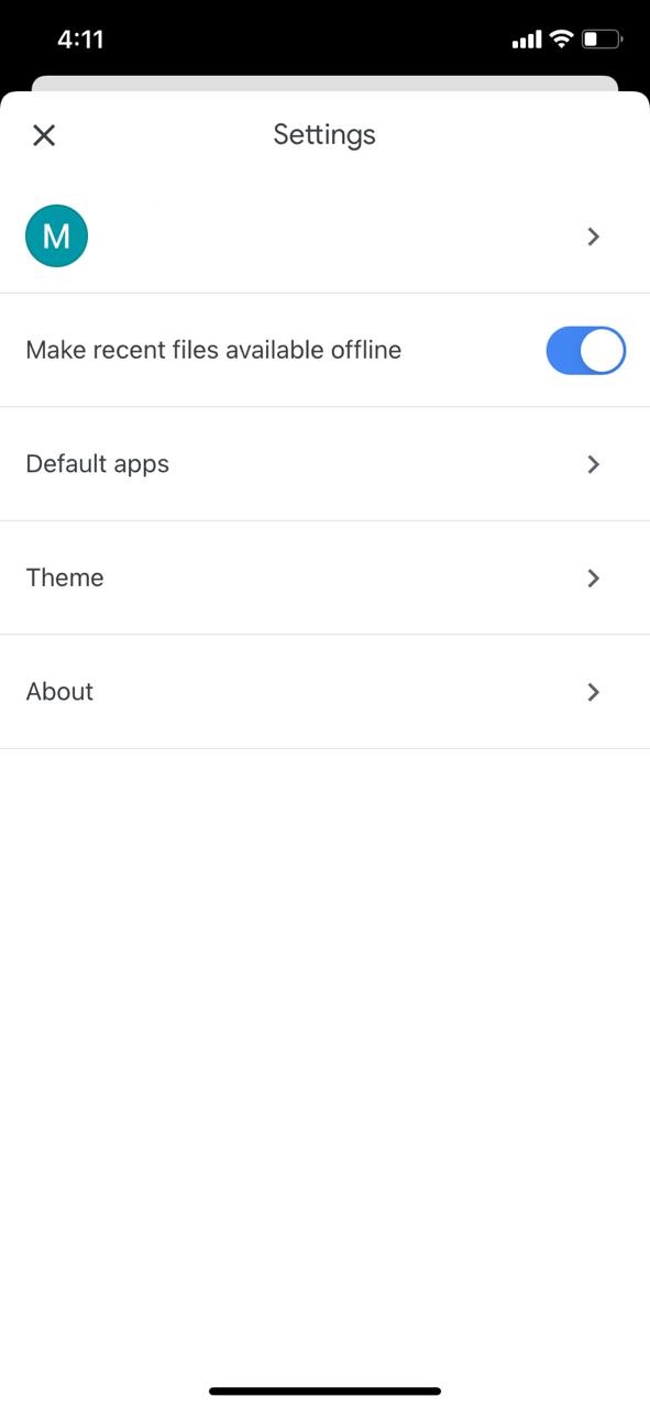 Select the Theme option