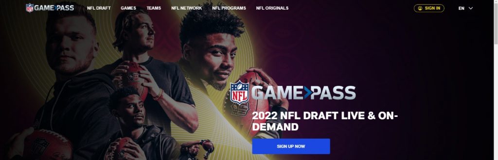NFL Game Pass Website
