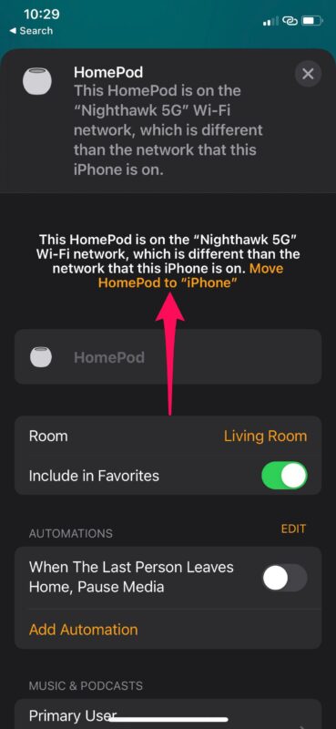 Home app of home pod - How to Connect HomePod to Wifi