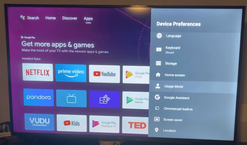 Usage Mode on Hisense TV