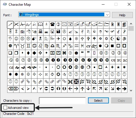 Character Map